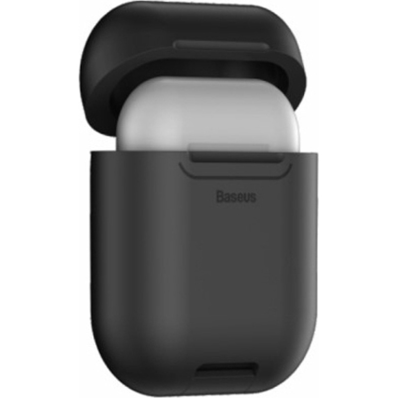 Baseus Wireless Charger Silicone Case για Apple Airpods - Μαύρο (WIAPPOD-01) - Photo 1