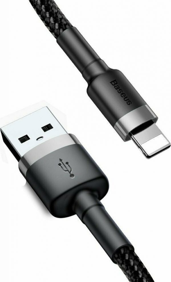 Baseus Cafule Braided USB to Lightning Cable Μαύρο 2m (CALKLF-CG1) - Photo 1