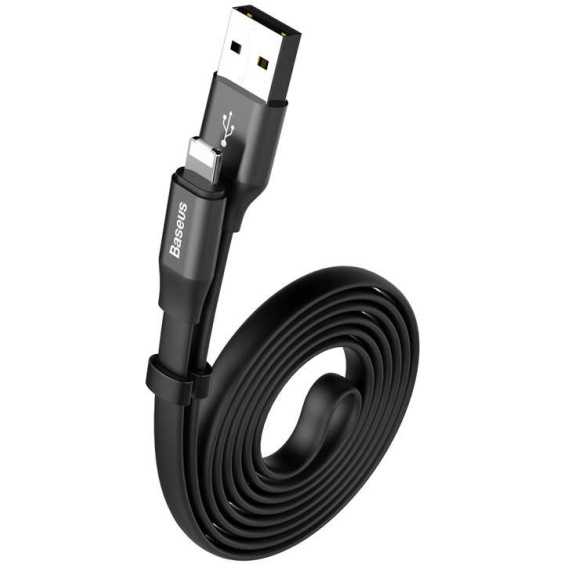 Baseus Cable 2-in-1 Portable Cable (Lightning / Type-C) 2A 1.2m Black (CALMBJ-A01) - Photo 1